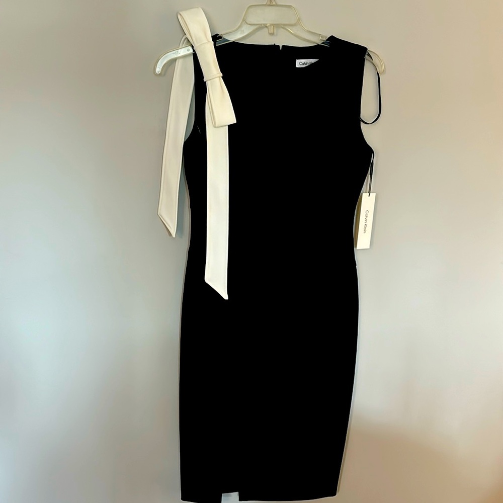Calvin Klein knee length black dress